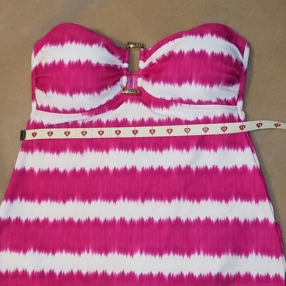 Lauren Ralph Tie‎ Dye Tankini Swimsuit Pink White 8 - Picture 8 of 9